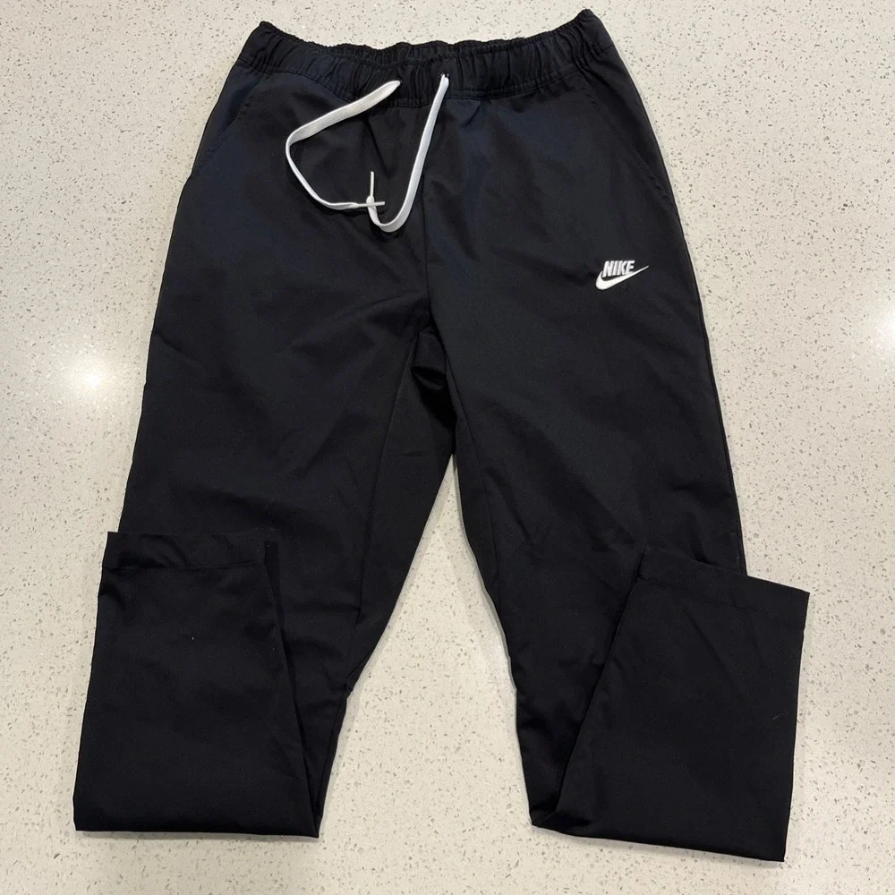 Nike Club Woven Black Tapered Leg Pants DX0623-010 Men's Size S Regular Length